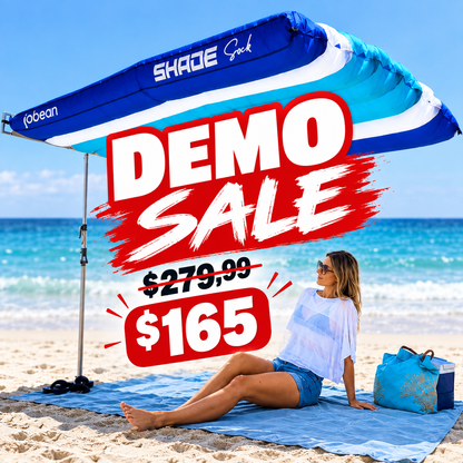 DEMO MODEL (LIMITED SUPPLY AVAILABLE) ShadeSock™ - Wind-Inflating, Silent Beach Shade