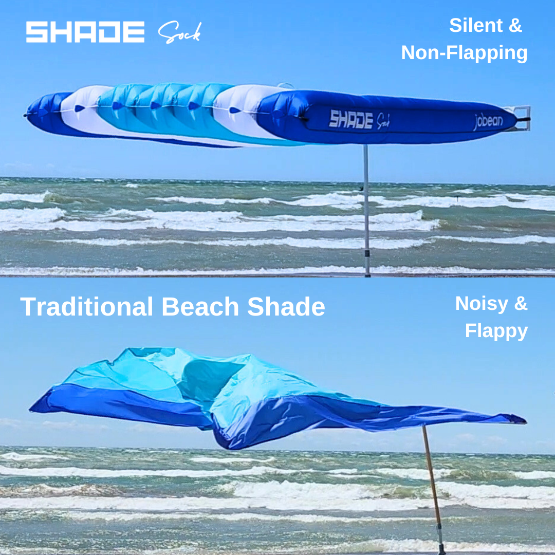 ShadeSock - Wind-Inflating, Silent Beach Shade